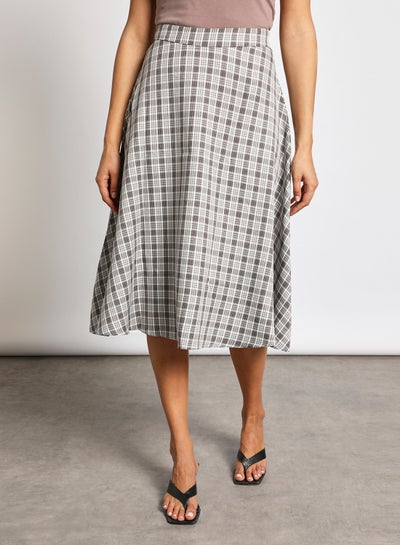 Buy High waist check skirt Multicolor in Saudi Arabia