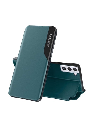 Buy Smart Flip Case Cover With Translucent Window For Samsung Galaxy S21 5G Green in Saudi Arabia