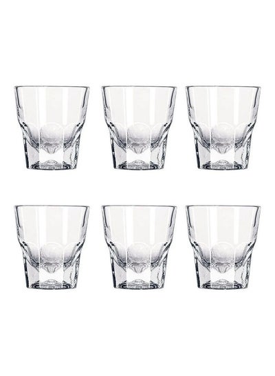 Buy 6-Piece Cortado Glass Clear in UAE