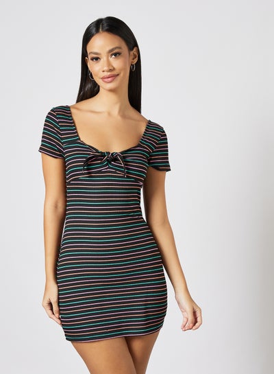 Buy Stripe Mini Dress Multicolour in Saudi Arabia