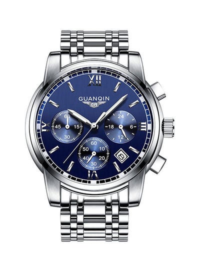 Buy Men's Water Resistant Stainless Steel Chronograph Wrist Watch GS19018H-3 - 41 mm - Silver in Saudi Arabia