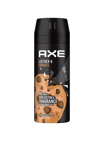 Buy Men's Deodorant Body Spray For Long Lasting Odor Protection Leather And Cookies For 48 Hours Irresistible Fragrance 150ml in Saudi Arabia