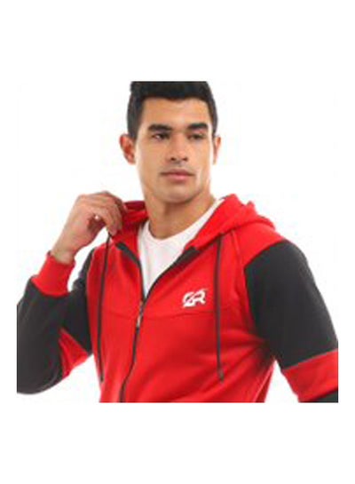 Buy Colour Blocked Hooded Neck Long Sleeve Tracksuit Sets Multicolour in Egypt