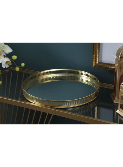 Buy Melora Decor Tray Gold in UAE