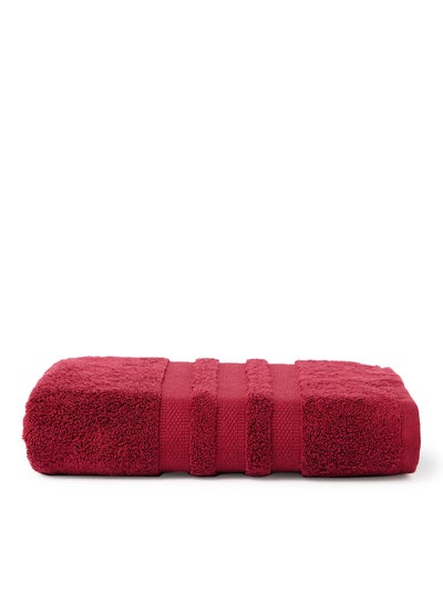 Buy Zero Twist Quick Dry Bath Towel Red 80x160cm in UAE