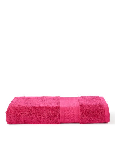 Buy Zic Zac Design Cotton Towel Pink 70x140cm in UAE