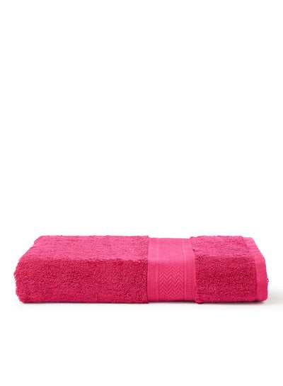 Buy Zic Zac Design Cotton Towel Pink 80x160cm in UAE