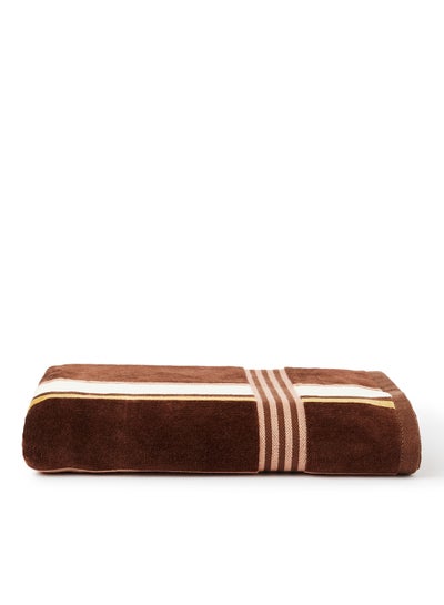 Buy 100% Cotton Yarn Dyed Multi Color Stripe 500 Gsm Extra Observency Bath Towel Multicolour 70x140cm in UAE