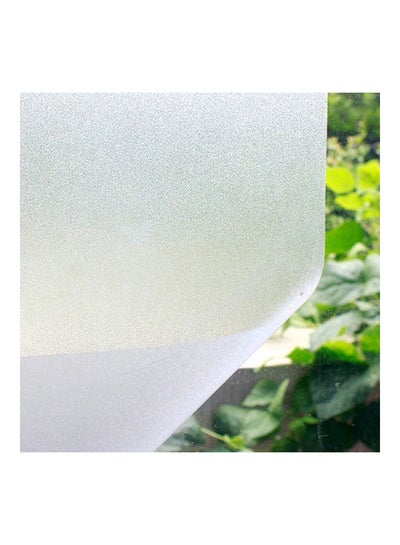 Buy Frosted Glass Non-Adhesive Heat Control Anti UV Window Cling White 45x100cm in UAE