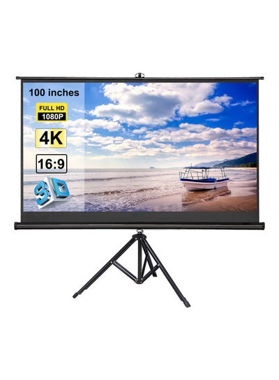 Buy 16:9 Projector Screen With Tripod Stand 1V-7905-2 Black/White in UAE