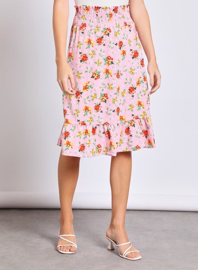 اشتري Women'S Casual Midi Floral Skirt Multicolour في الامارات