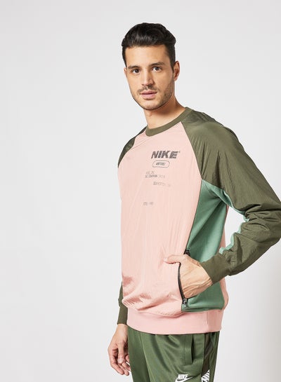 Buy NSW City Made French Terry Sweatshirt Pink/Green in Saudi Arabia