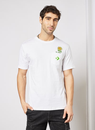 Buy Renew Together We Can Sunflower T-Shirt White in UAE