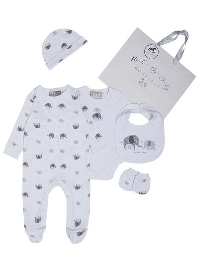 Buy 5 Piece Baby Combo Set White in Saudi Arabia