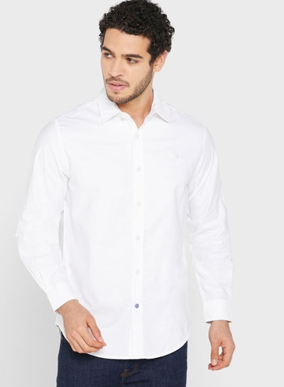 Buy Logo Regular Fit Shirt White in UAE