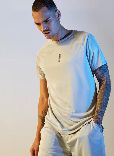 Buy Essential Crew Neck T-Shirt Beige in UAE