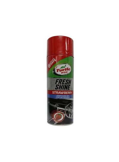 اشتري Turtle Wax 51789, 500ml, Fresh Shine, Cockpit Shine With 8 Day Air Freshener, Strawberry. في الامارات