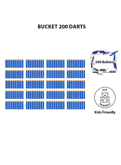 اشتري Refill Foam Darts 200 Pieces Bullet Box Compatible With All Fast Shots Dart Guns- Blue في السعودية