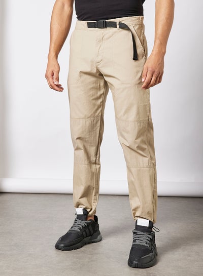 Buy Belted Bungee Pants Beige in UAE