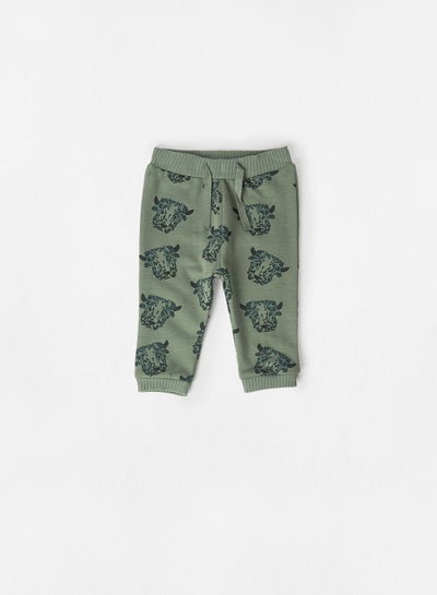 Buy Infant Animal Print Pants Green in UAE