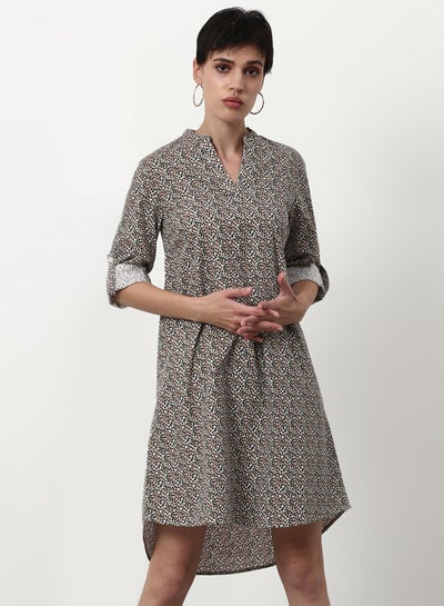 Buy Regular Fit Casual Dress Multicolour in Saudi Arabia