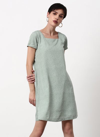 Buy Regular Fit Casual Dress Green in UAE