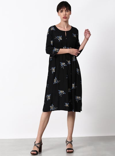 Buy Regular Fit Casual Dress Black in Saudi Arabia