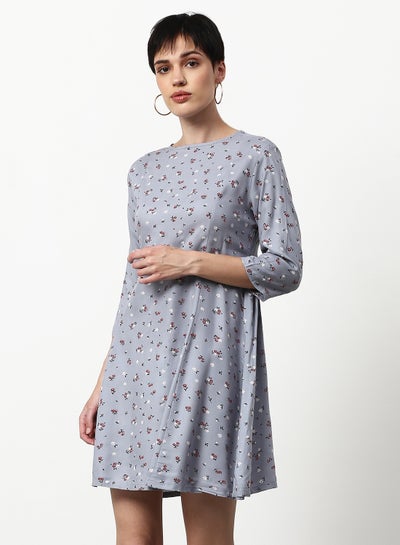 Buy Regular Fit Casual Dress Light Blue in UAE