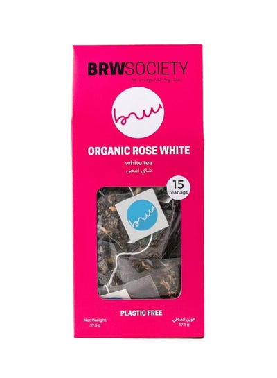 Buy Organic Rose White 15 Tea Bags 37.5grams in UAE