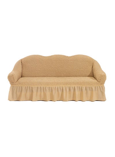 Buy 3-Seater Exquisitely Detailed And Beautifully Designed Attractive Bubble Type Pattern Sofa Slipcover Light Beige 11.8x4.7x16.8inch in Saudi Arabia