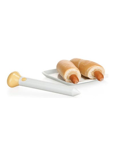 Buy Hot Dog Maker White/Yellow 6x29x9cm in UAE