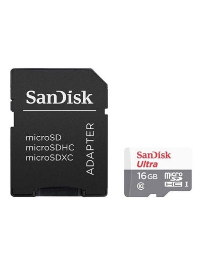 اشتري بطاقة ذاكرة مايكرو SDHC من الفئة 10 ألترا لأجهزة الأندرويد مع محول SD 16.0 GB في السعودية