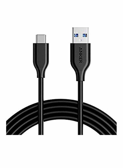 Buy PowerLine USB Type-C Charging Cable 3feet Black/Silver in Saudi Arabia