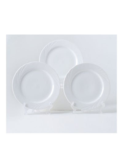 اشتري 3-Piece Dinnerware Plates White 20 X 2cm في الامارات