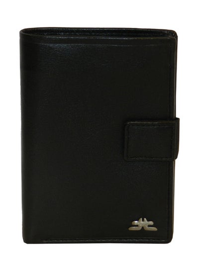 Buy Genuine Leather Logo Detail Long Wallet Black in UAE