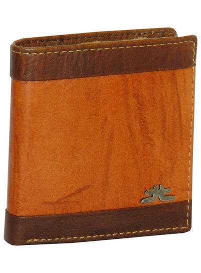 Buy Genuine Leather Logo Detail Long Wallet Rust in UAE