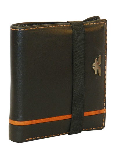 Buy Genuine Leather Logo Detail Long Wallet Black in UAE