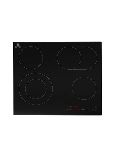 Buy Built-In Induction With Hob Touch Pannel Controls And 4 Cooking Zones 60cm 7200 W EVBI-CH604B Black in UAE