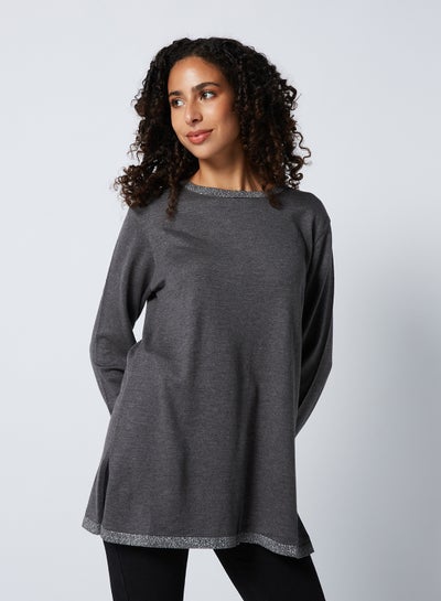 Buy Long Sleeve Top Grey in Egypt