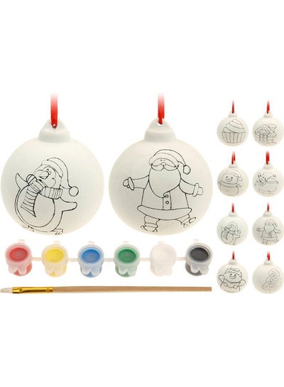 Buy One Piece Christmas Paint Set Ball Multicolour in UAE