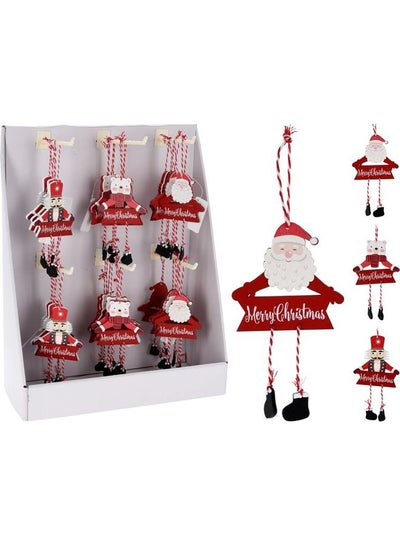 Buy 1-Piece Christmas Hanging Decoration Ornament Red/White/Black 0.75x0.08x1.8cm in UAE