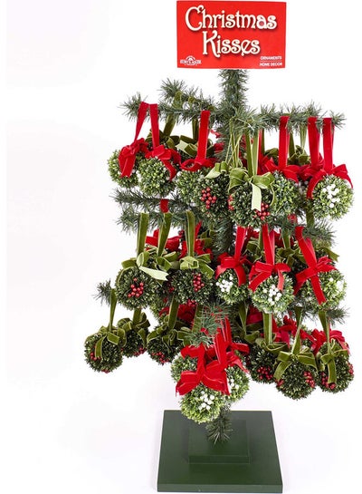 Buy 72-Piece Decorative Christmas Tree Hanging Balls Multicolour 100mm in UAE