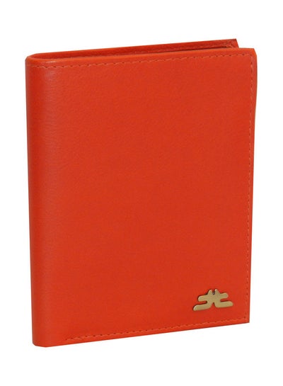 Buy Genuine Leather Logo Detail Long Wallet Red in UAE