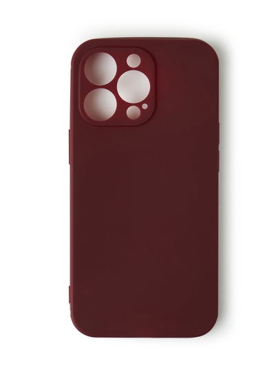 Buy iPhone 13 Pro Protective Matte TPU Case cover Wine Red in Saudi Arabia