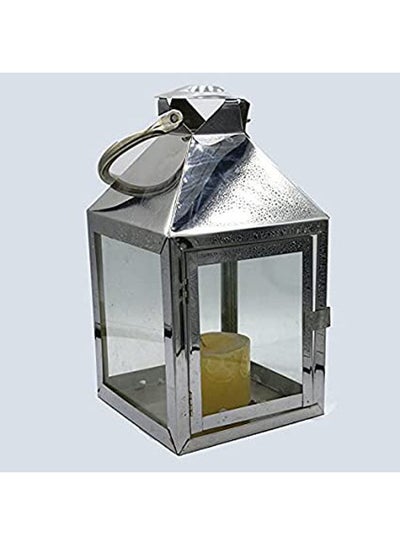 Buy Metal Lantern With A Candle Silver in Egypt