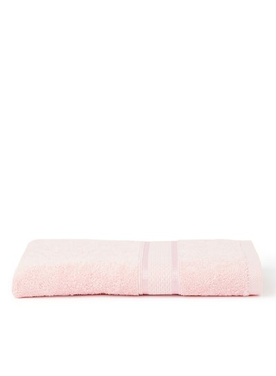 اشتري Ultra Soft Viscose Border Hand Towel Pink 50X90cm في الامارات