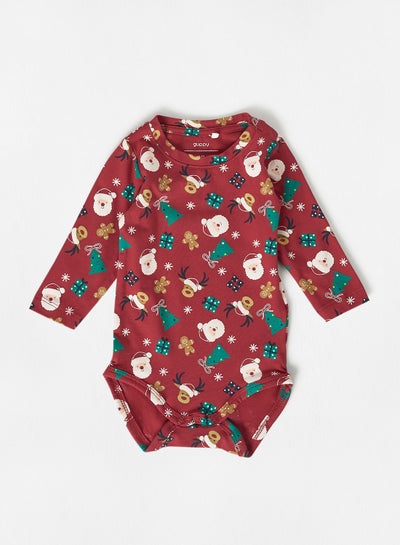 Buy Baby Christmas Bodysuit Red in UAE