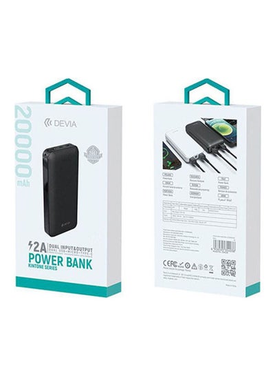 اشتري 20000.0 mAh Kintone Series Power Bank 20000 mah Dual input - output BLack في مصر