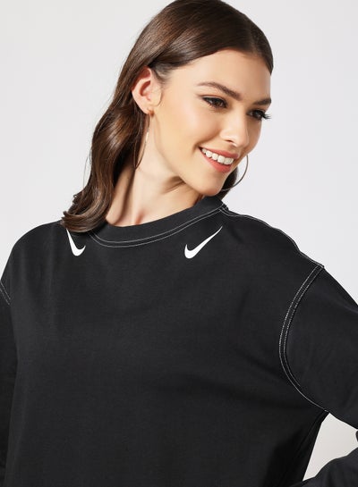 Buy Sportswear Swoosh Graphic Dress Black in UAE