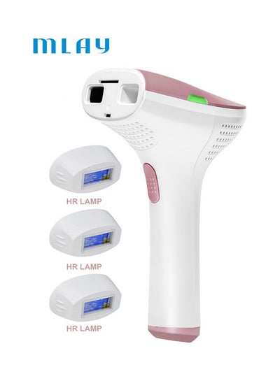 Buy Home Laser  Hair Removal Device With 2 Hair Removal lamp PinkWhite in Saudi Arabia